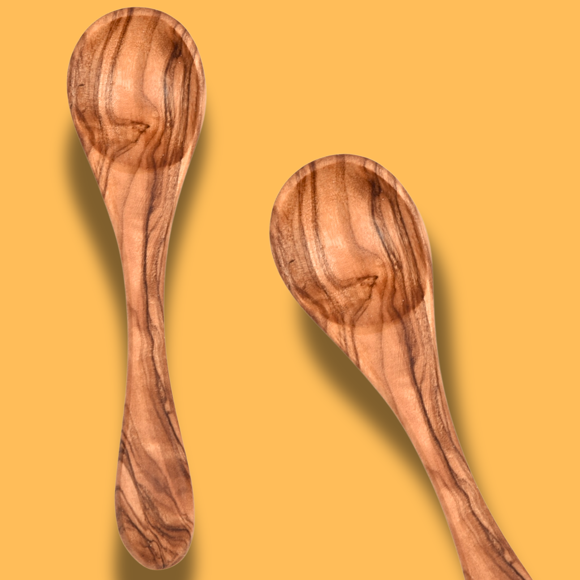 Salz-/Senf-/Gewürzlöffel aus Olivenholz – 10 cm (6er-Set)