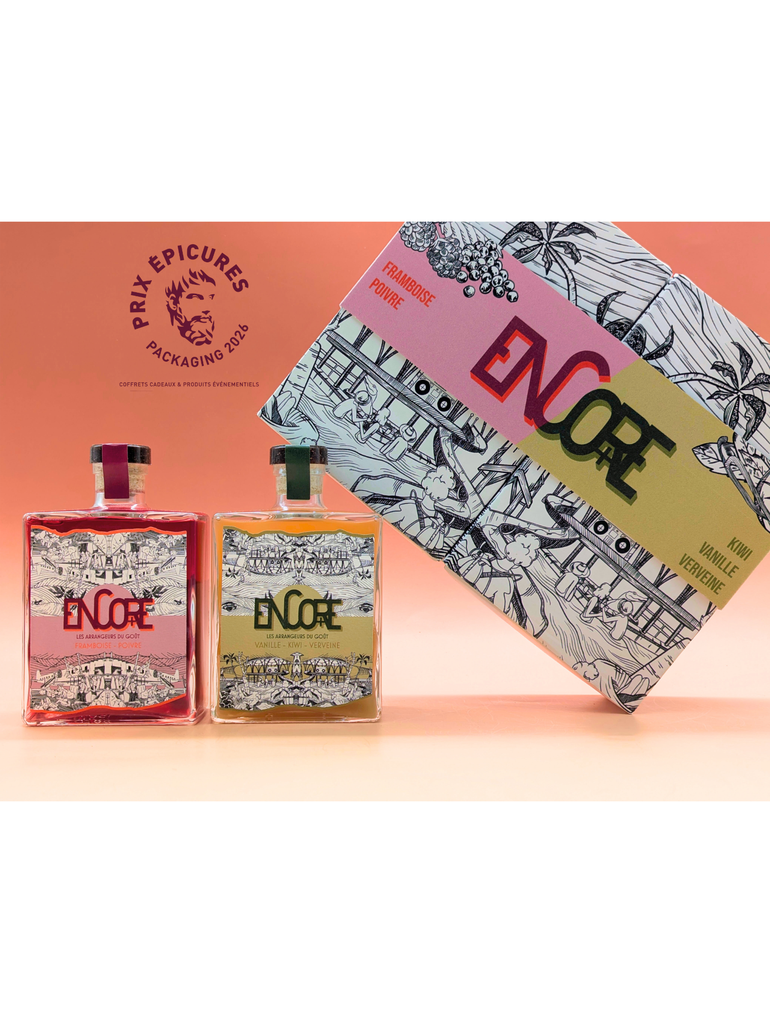 Rhum Arrangé - Comforting Gift Set: Raspberry Pepper & Kiwi Vanilla Verbena 2 X 37.5CL