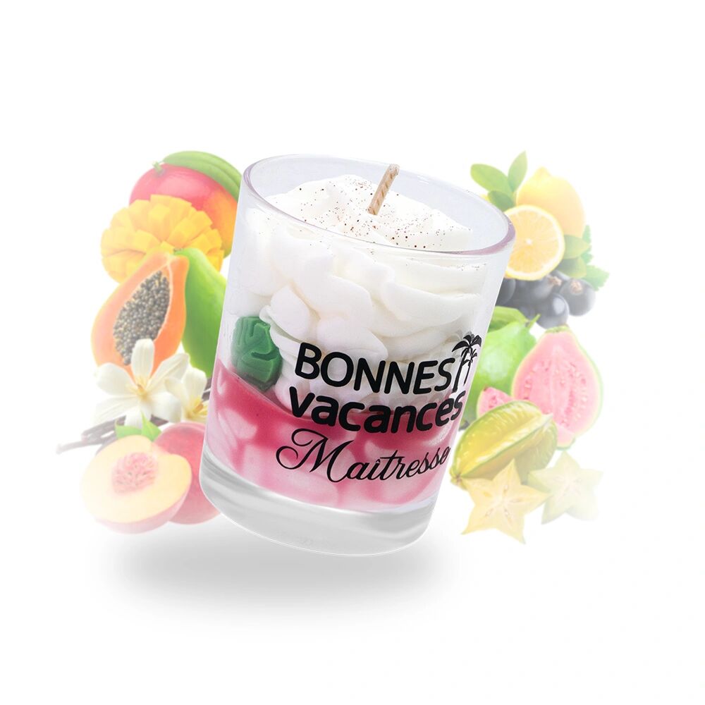 Small guava candle - happy holidays teacher/nanny
