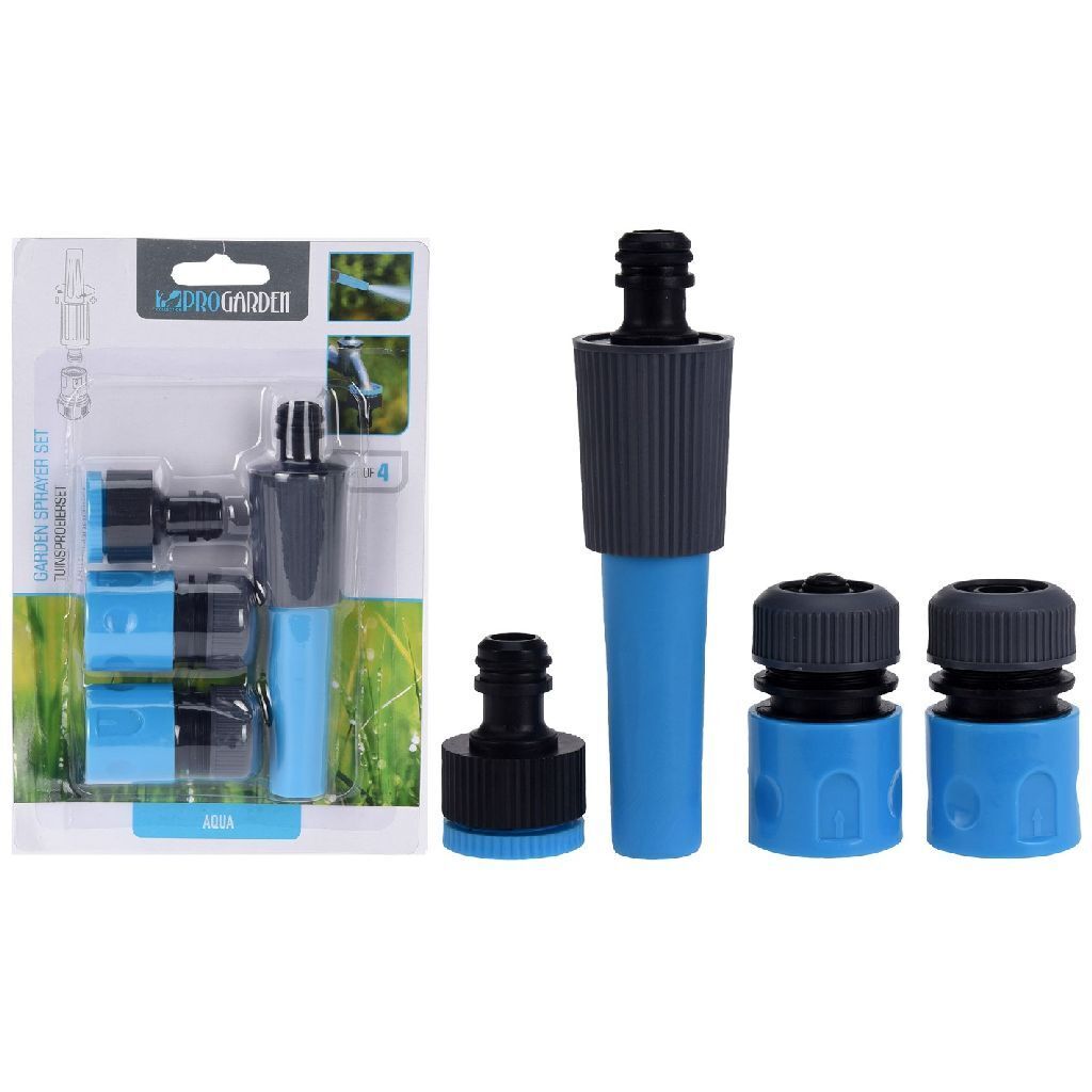 Garden Sprinkler Set 4-piece Blue/Black
