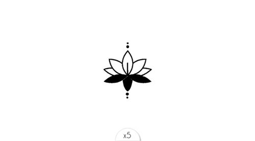 Tatouage éphémère : Lotus