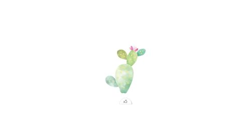 Tatouage éphémère : Cactus x5
