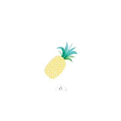 Tatouage éphémère : Ananas doré x5
