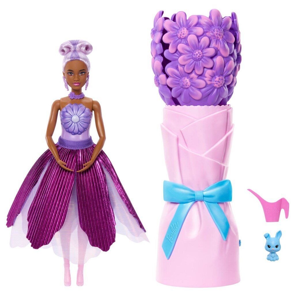 Barbie Cutie Reveal – Coffret Surprise Chiot Déguisé En Grenouille – Poupée Articulée Cheveux Roses – 10 Accessoires – Change De Couleur à L'Eau – Dès 3 Ans