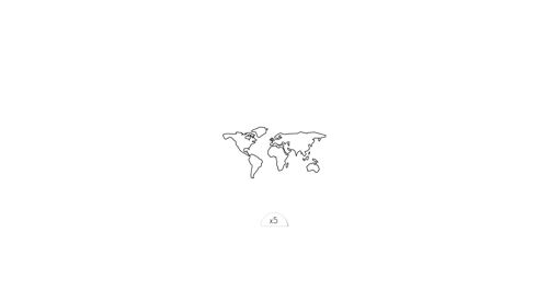Tatouage éphémère : Carte du monde