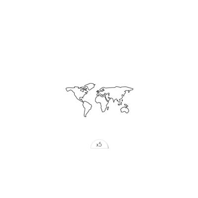 Tatouage éphémère : Carte du monde