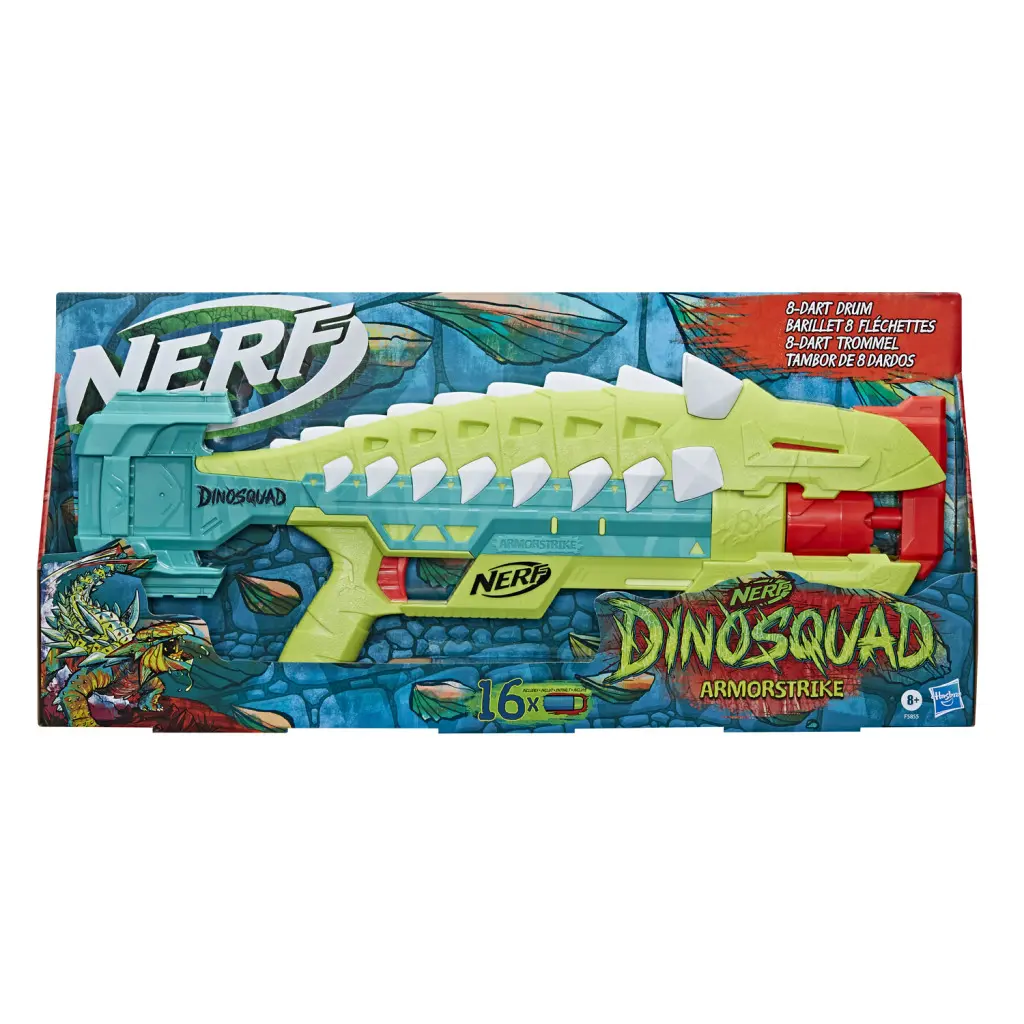 Nerf DinoSquad Raptor-Slash Blaster Mit 6-Dart-Rotationstrommel & Schnellfeuer – Inkl. 6 Darts + Elite 2.0 50er Dart-Nachfüllpack Für Actionreiche Battles