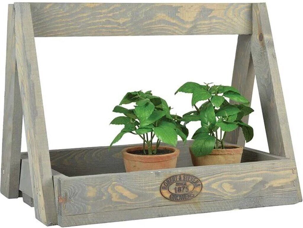 Esschert Design Wooden Plant Rack 29X39.2X28.9 cm Grey
