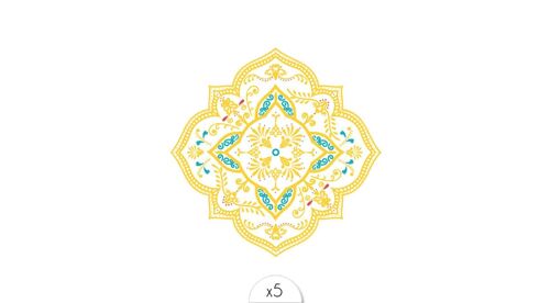 Tatouage éphémère : Mandala Azulejos