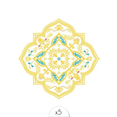 Temporary tattoo: Mandala Azulejos