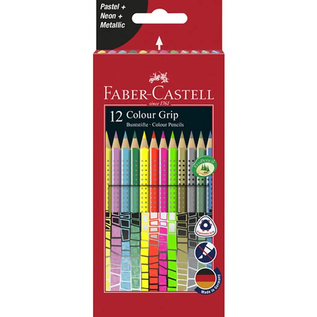 Buy wholesale Faber Castell FC-201569 Colour Grip Colored Pencils 12 Pieces