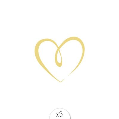Tatouage éphémère : Coeur doré