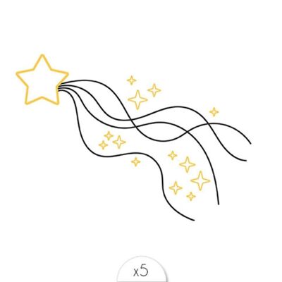 Temporary tattoo: shooting star