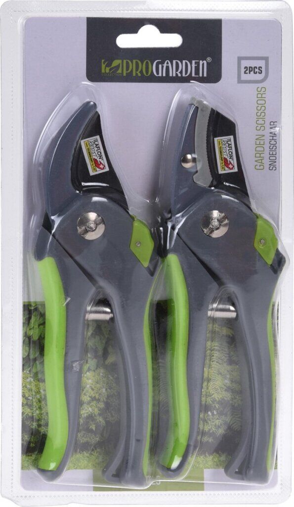 Pro Garden Garden Shears Set of 2 Pieces Pruning Shears and Hedge Trimmer 20cm