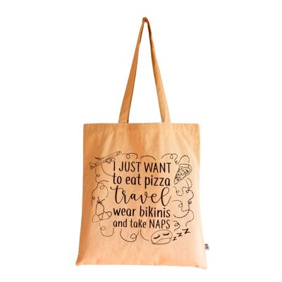 Tote bag "I just want to travel