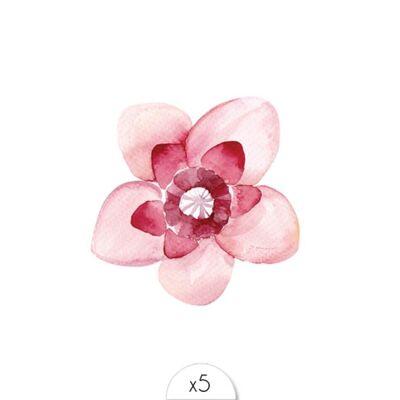 Temporary tattoo: Pale pink and fuchsia flower