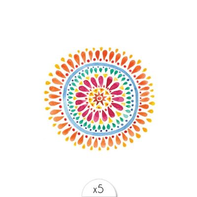 Temporary tattoo: colorful mandala