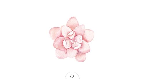 Tatouage éphémère : Fleur rose