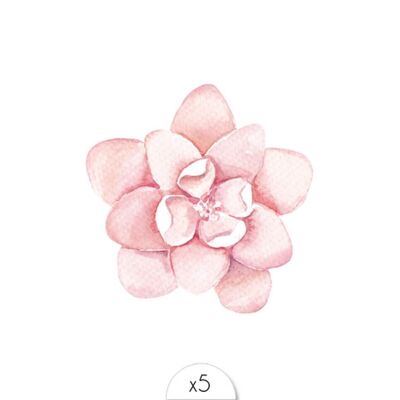 Tatuaje temporal: flor rosa