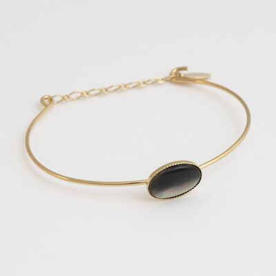 Carmen gray mother-of-pearl bangle