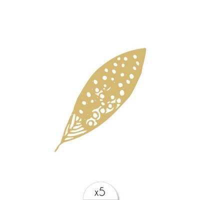 Temporary tattoo: Golden feather
