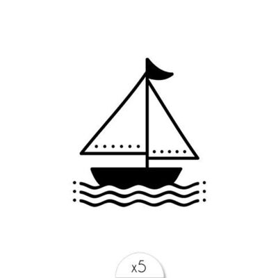 Temporary tattoo: Small ship