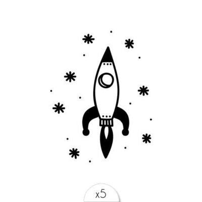 Temporary tattoo: rocket