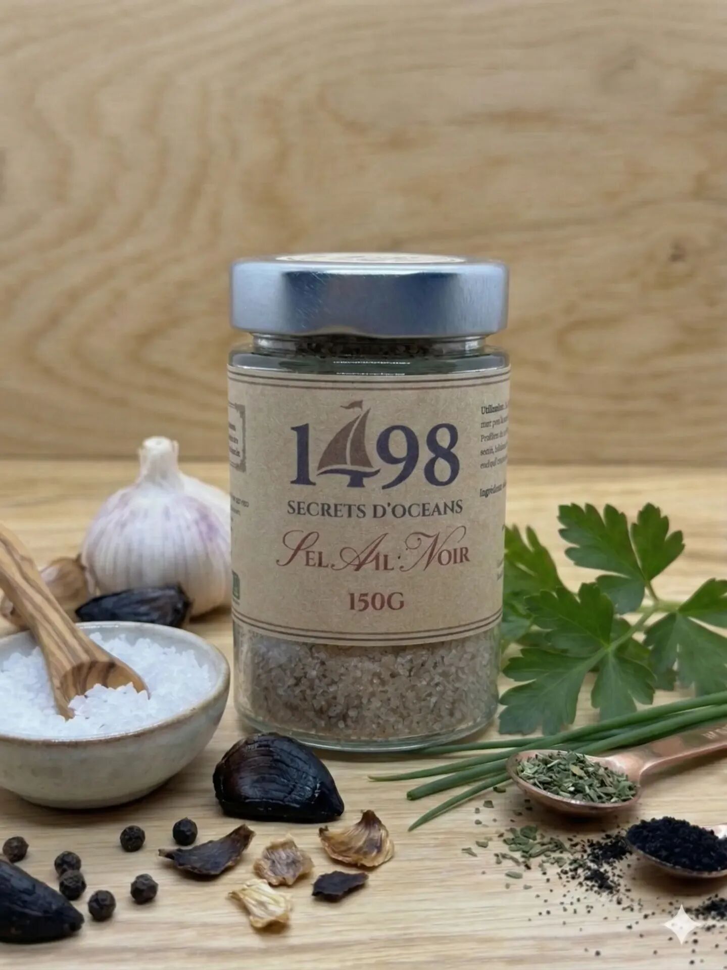Salt — Canary Islands Black Garlic Salt 1498 Fine Foods