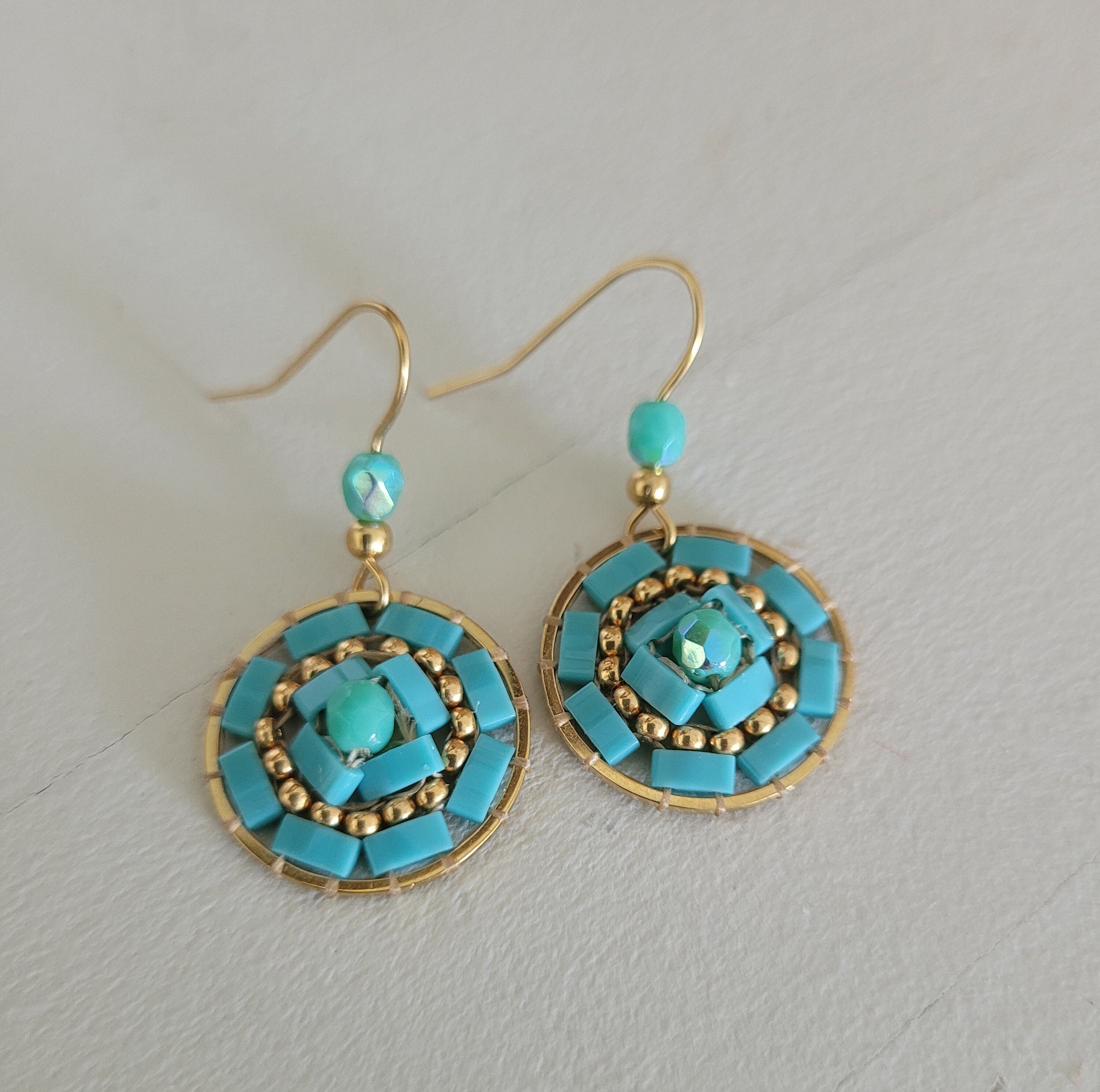 Boucles d'oreilles -Turquoise - Small - Eté - LOUCIA