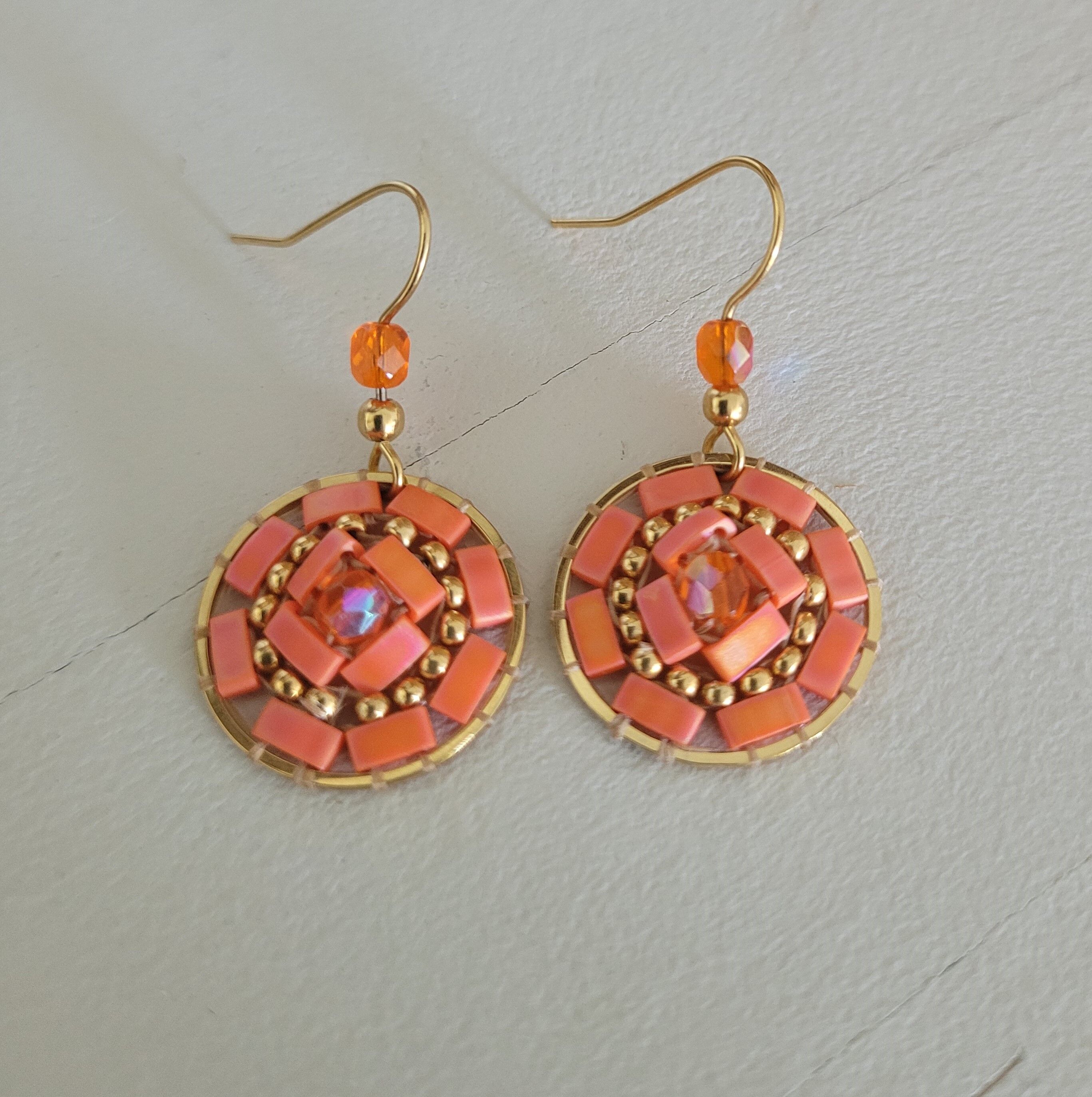 Boucles d'oreilles - Orange - Small - Eté - LOUCIA