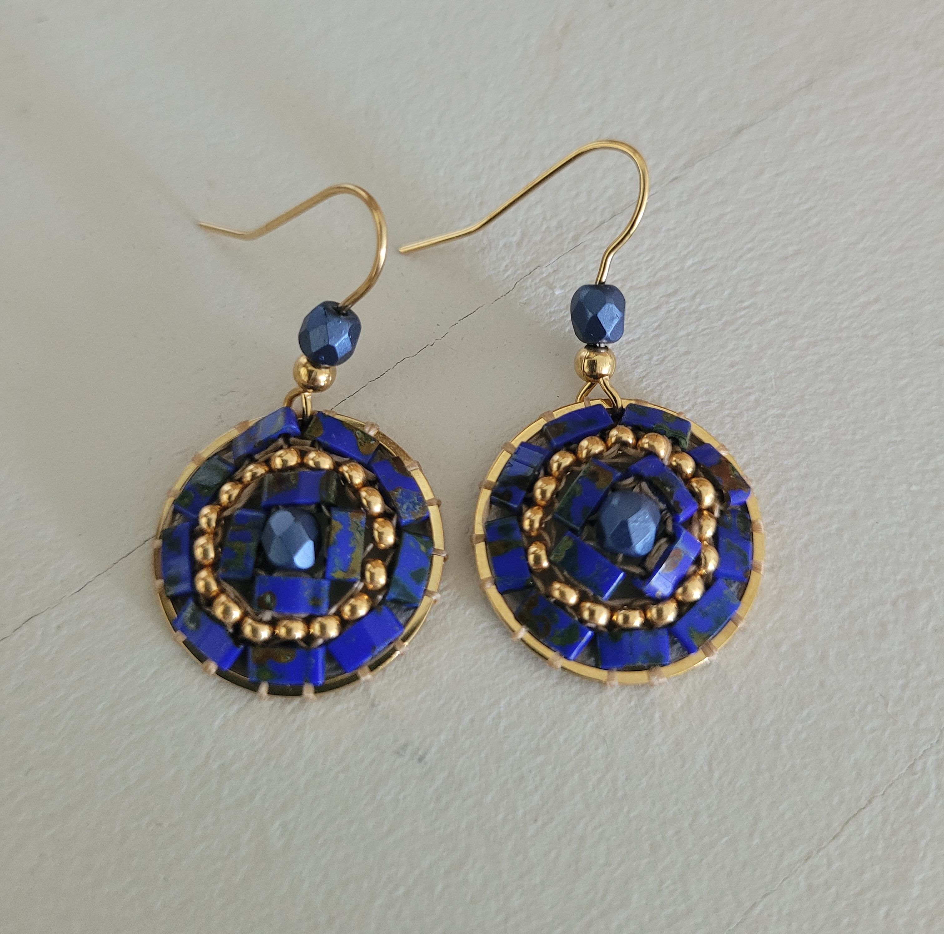 Boucles d'oreilles - Bleu picasso - small - Eté - LOUCIA