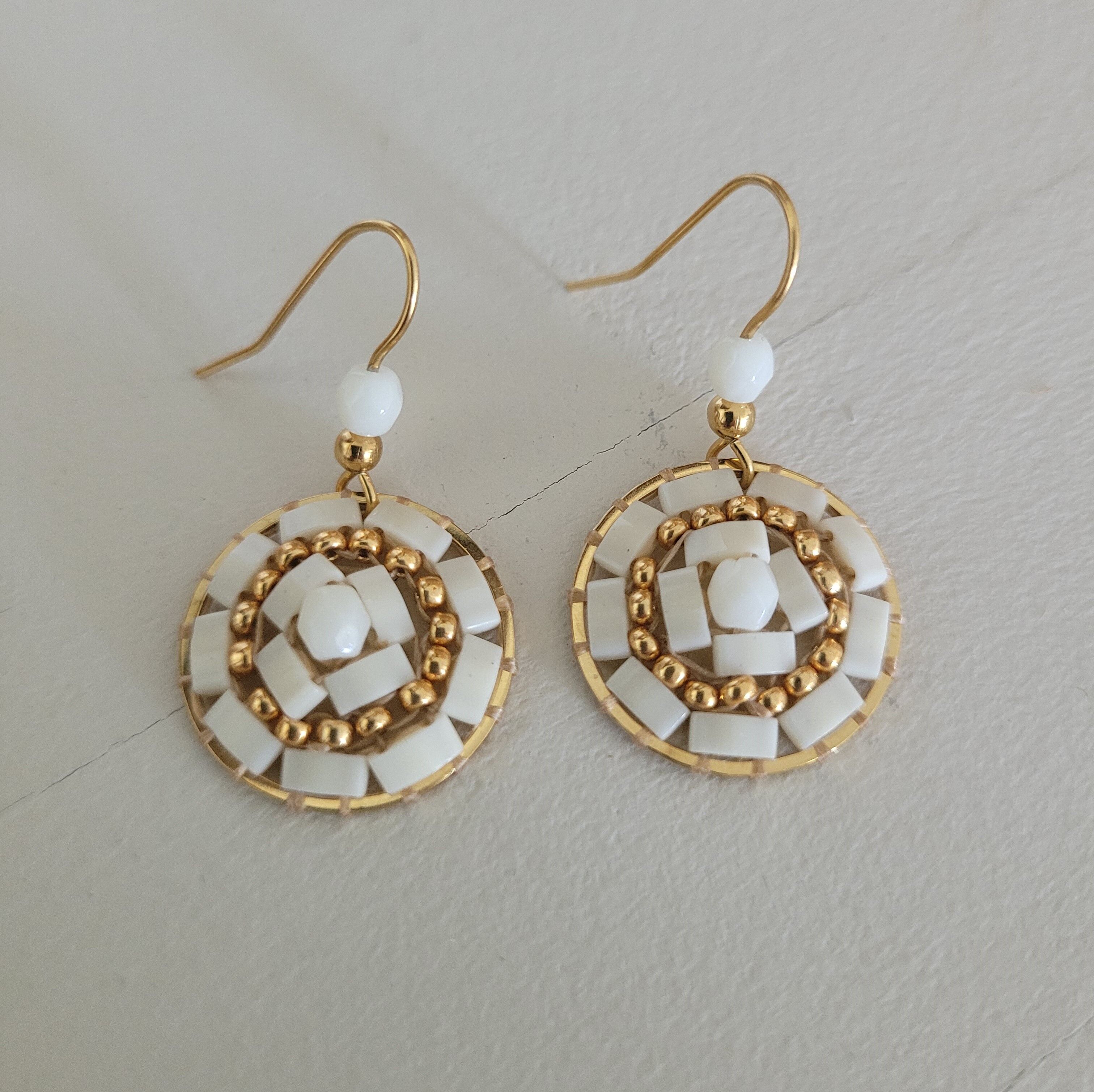 Boucles d'oreilles - small - Ivoire - Eté - LOUCIA
