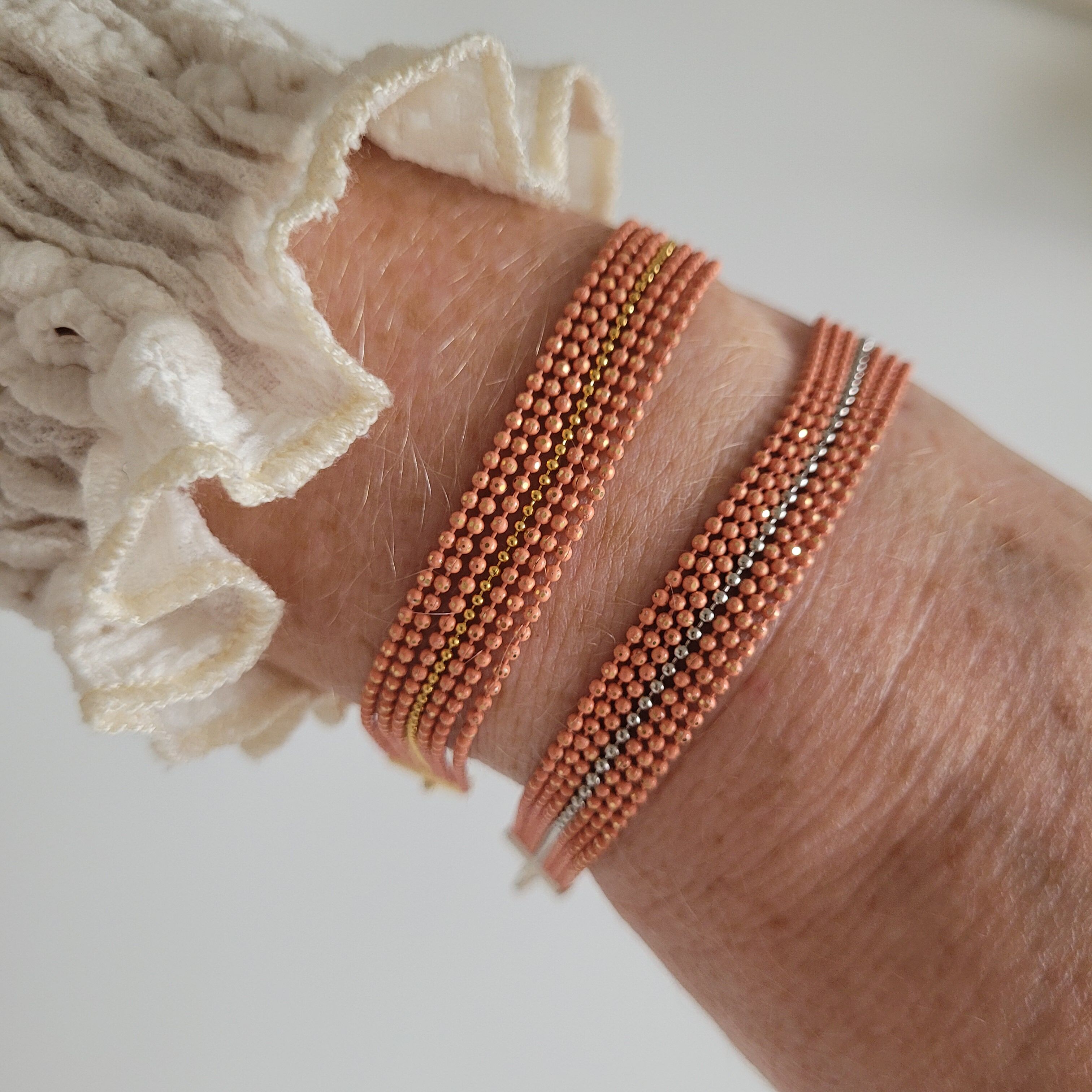 Lot de 2 bracelets - Mandarine - Eté - BERENICE