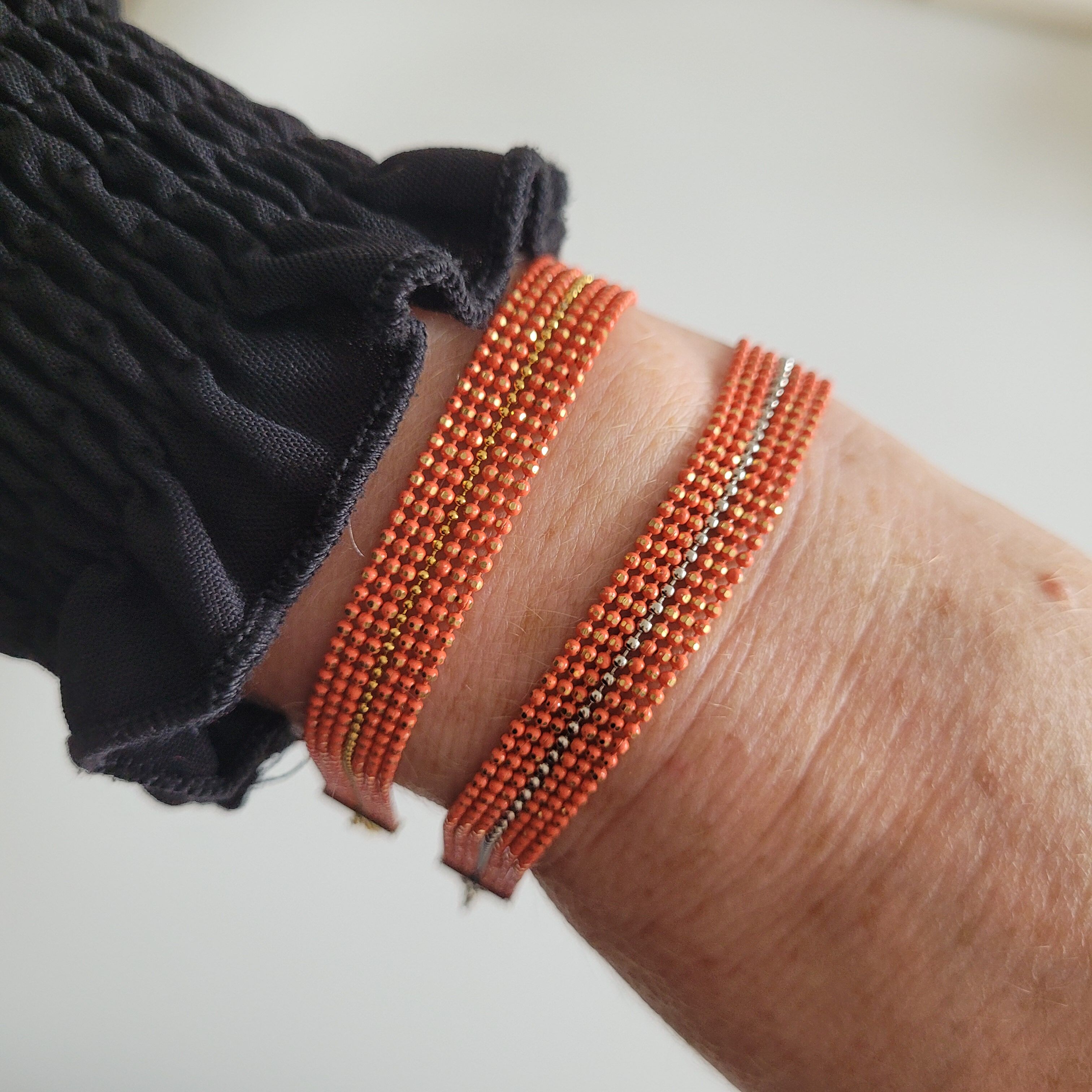 Lot de 2 bracelets - Orange - Eté - BERENICE