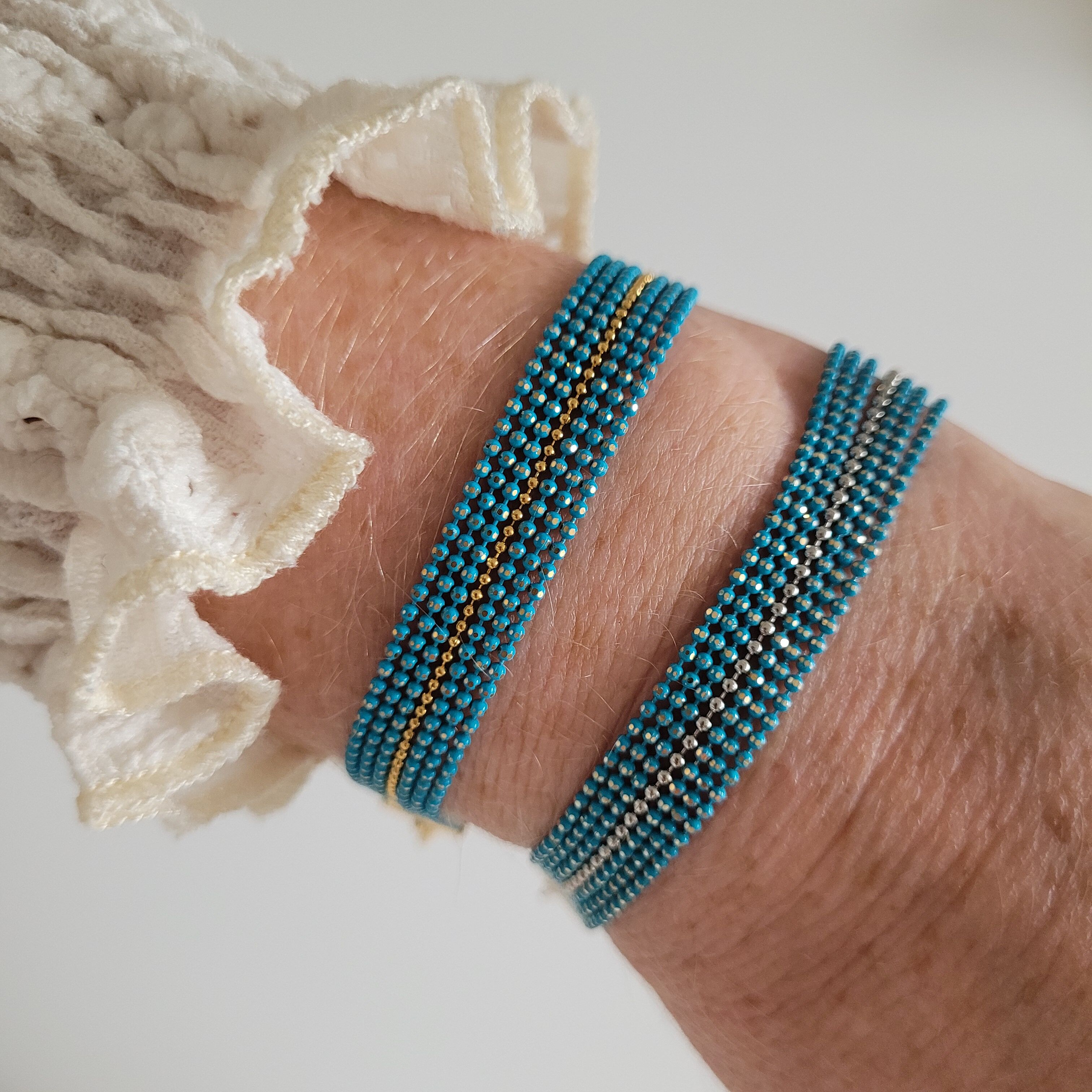 Lot de 2 bracelets - Turquoise - Eté - BERENICE