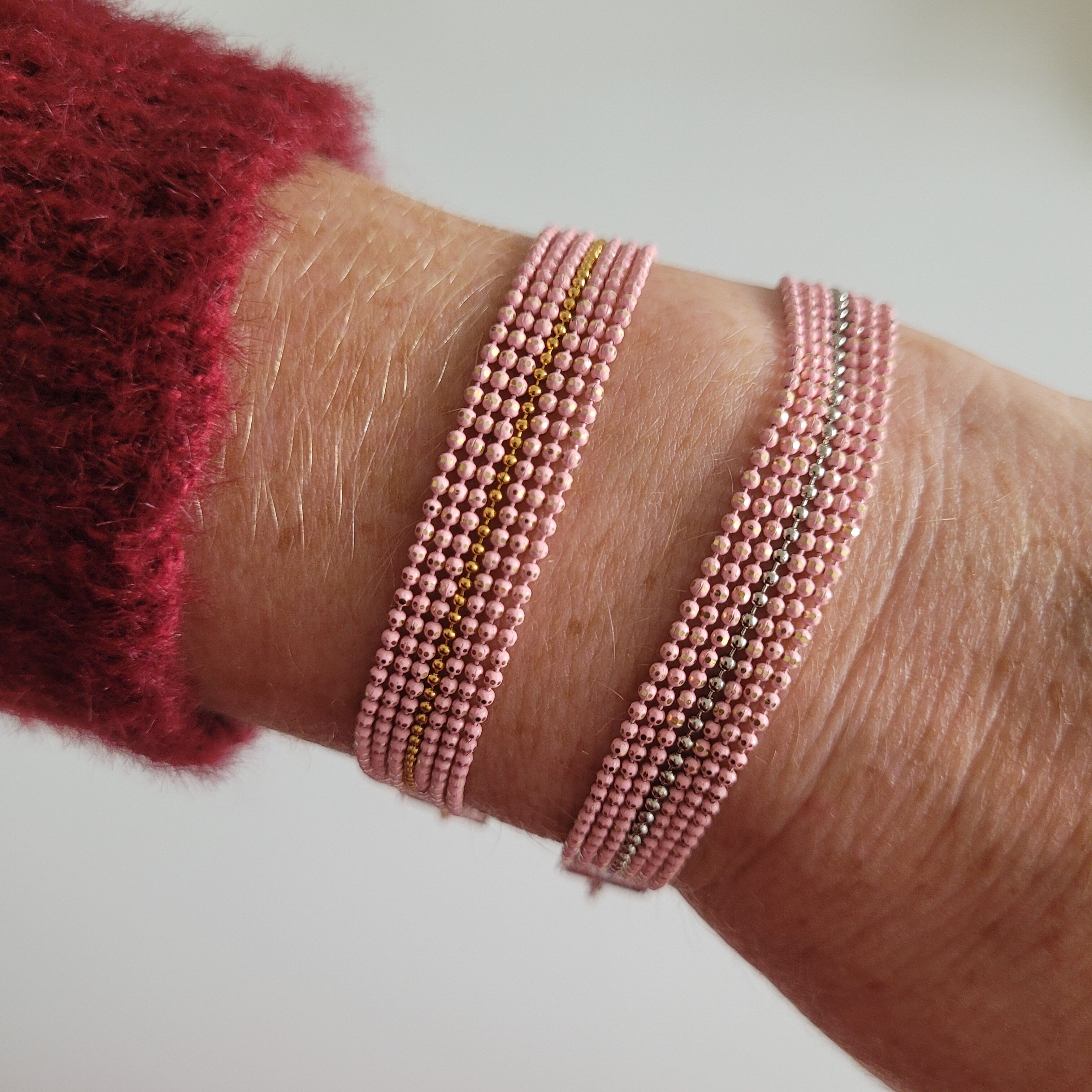 Lot de 2 bracelets - Rose - Eté - BERENICE