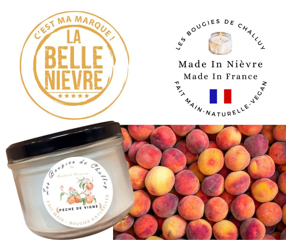 “VINE PEACH” CANDLE MADE IN NIEVRE