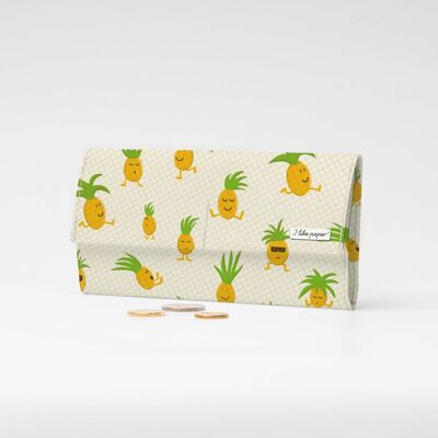 DANCING PINEAPPLE Portafoglio in cartone Tyvek® XL / Portafoglio con pochette