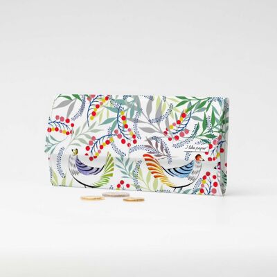 FLORALITY BIRD Tyvek® Cardboard Wallet XL / Clutch Wallet