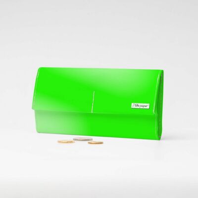 GREEN / NEON Tyvek® cardboard wallet XL / clutch wallet