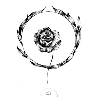 Tatuaggio temporaneo: fiore nero