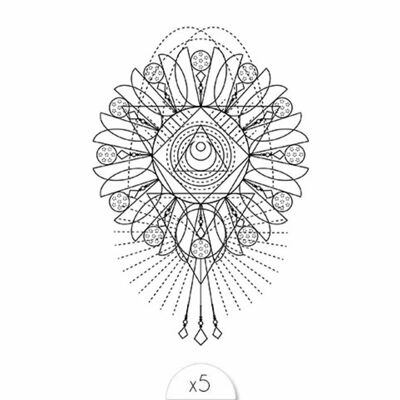 Temporäre Tätowierung: Heilige Geometrie