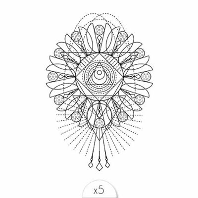 Temporary tattoo: sacred geometry