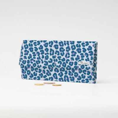 LEOPARD BLEU Tyvek® cardboard wallet XL / clutch wallet