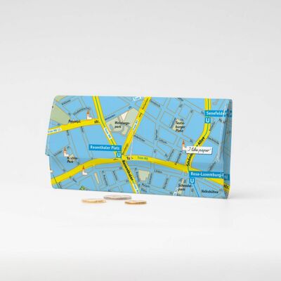 LOST IN BERLIN - FRESH BLUE Portafoglio in cartone Tyvek® XL / Portafoglio con pochette