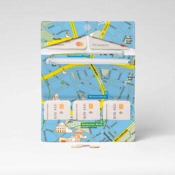 LOST IN BERLIN - FRESH BLUE Tyvek® Cardboard Wallet XL / Clutch Wallet 3