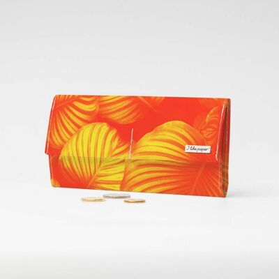PALMS ORANGE Portafoglio in cartone Tyvek® XL / Portafoglio con pochette