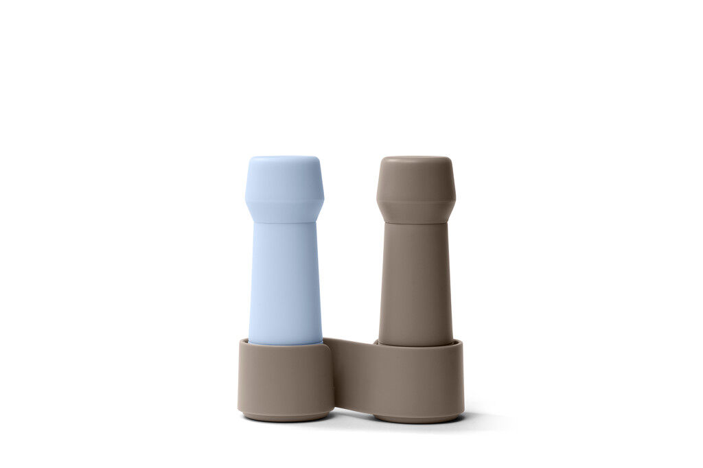 Amsterdam / Mini Grinder / Gewürzmühlen 2er-Set / Warm Gray & Sky Blue / 14cm