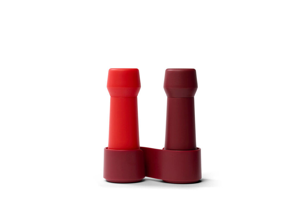 Amsterdam / Mini Grinder / Gewürzmühlen 2er-Set / Burgundy & Bright Red / 14cm