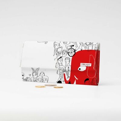 RED ELEFANT Portafoglio in cartone Tyvek® XL / Portafoglio con pochette
